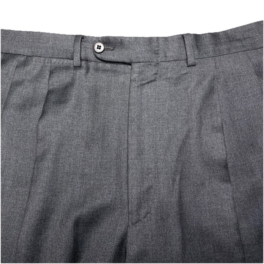 Ermenegildo Zegna Dress Pants 36 (37x32 Cuffed) Pleated Dark Gray Quiet Luxury